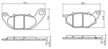 Bremsesko semi-metallisk R90 Perftec