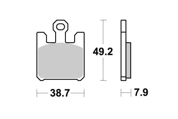 Vorderer Bremsbelag semi-metallisch Perftec R90