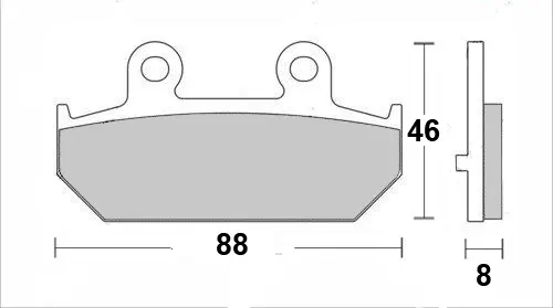 Perftec R90 سیمی میٹلک بریک پیڈ