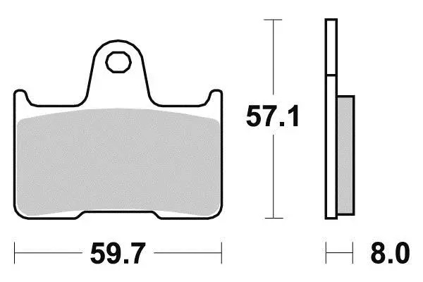 Brzdové destičky přední polokovové Perftec R90
