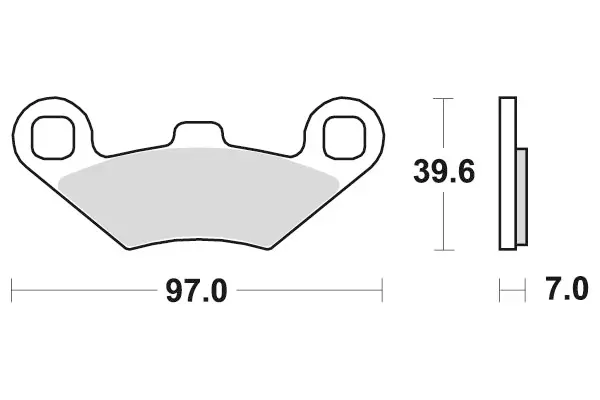 セミメタルブレーキパッド Perftec R90