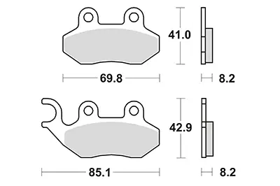 Bremsemodning semi-metal Perftec R90
