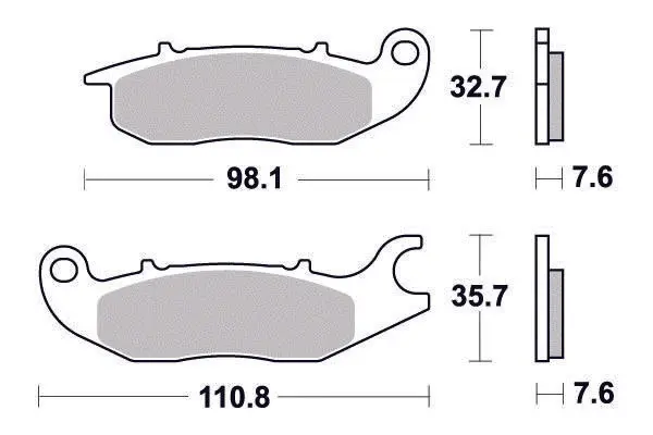 Perftec R90 semi-metalliske bremseklodser