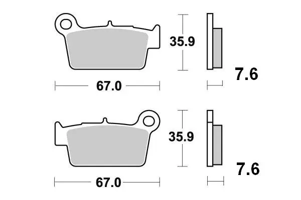 Bremsbelag Perftec Sifam Metall-Sinter hochleistung KBA/ABE-norm