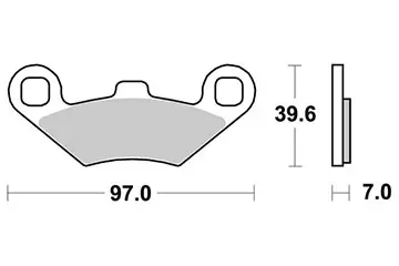 Perftec R90 세미 메탈 브레이크 패드