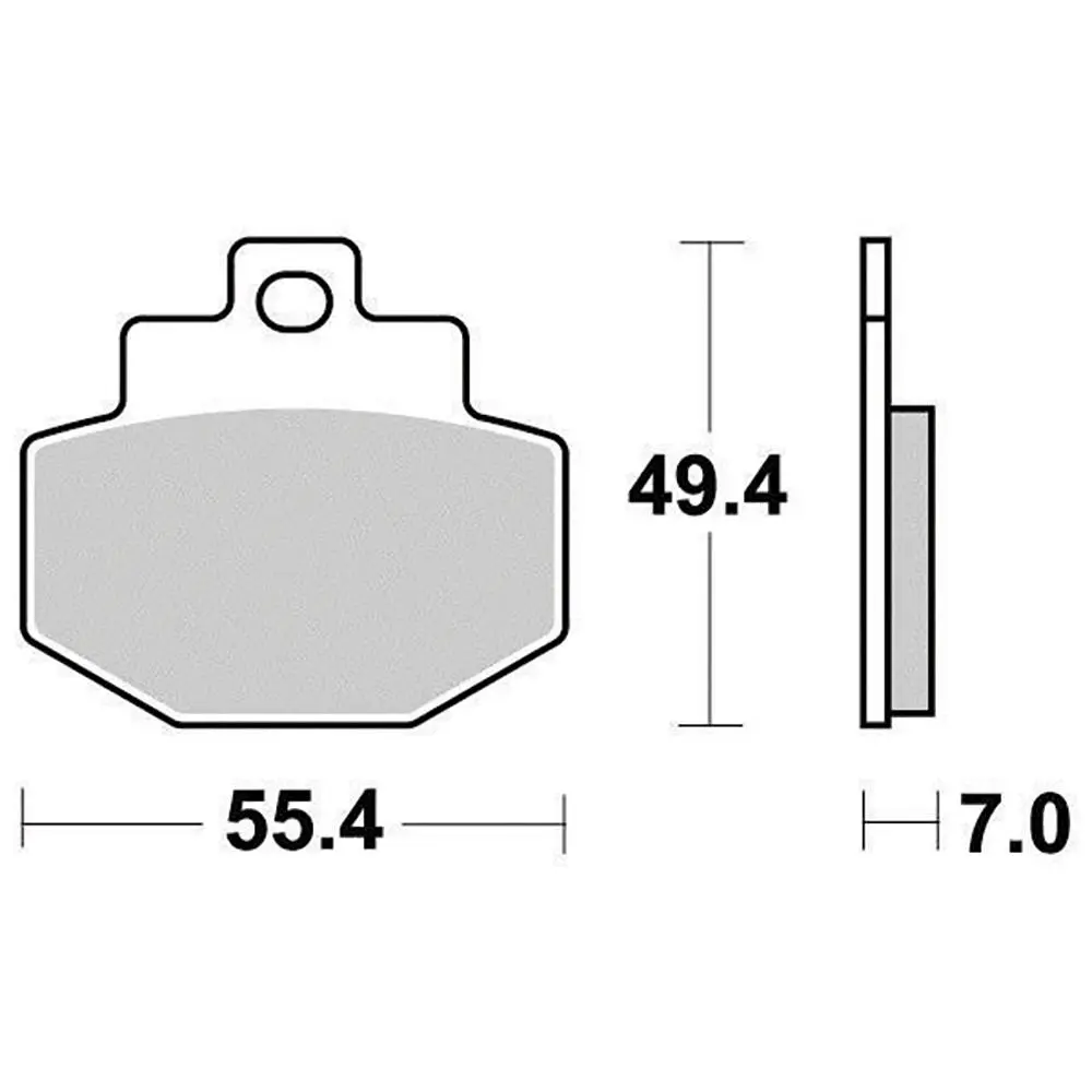 Zadní brzdové destičky z metalického sintrovaného materiálu Perftec R90