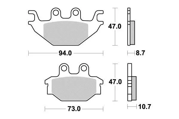 Zavorni obložki, metalna sinter PERFTEC R90