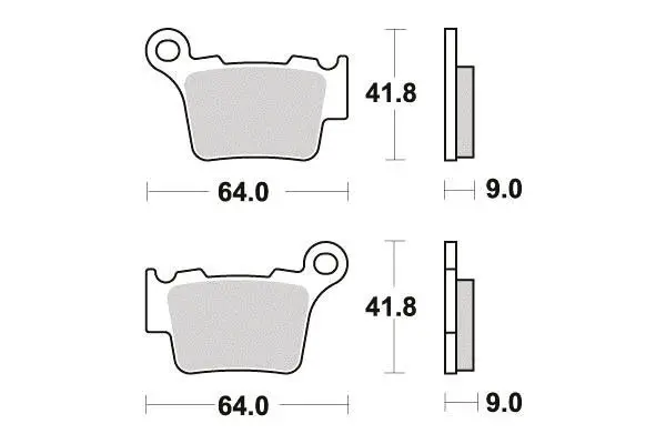 Perftec R90 Semi-Metall Bremsbelag Vorderrad