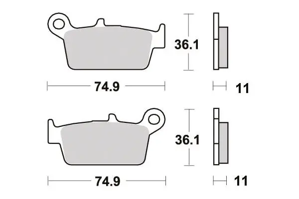 Bremsbelag halbmetallisch Perftec R90