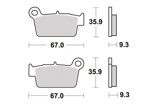 Voorremblok semi-metaal R90 Perftec