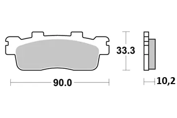 Perftec R90 세미-메탈릭 브레이크 패드 — 브레이크 패드