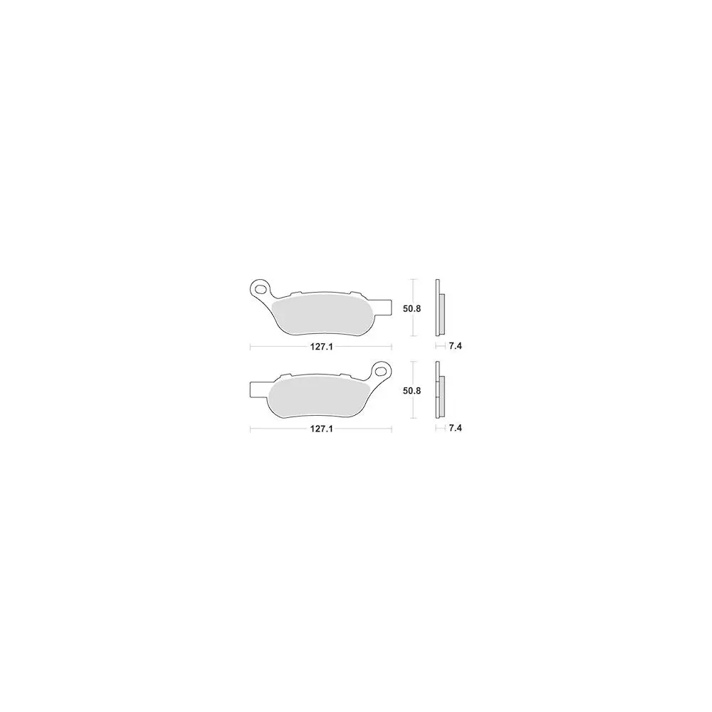 Semi-metallic brake pad Perftec R90