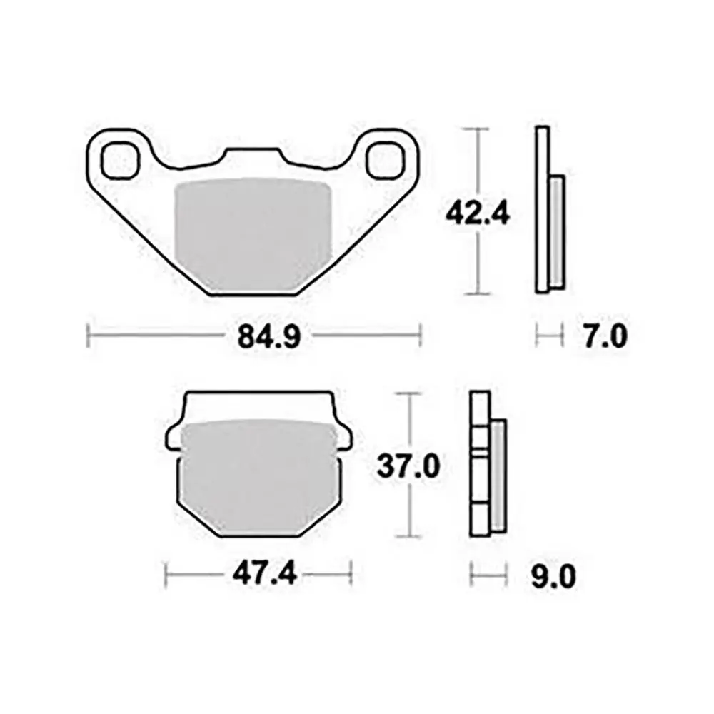Bremsbelag semi-metallisch R90 Perftec