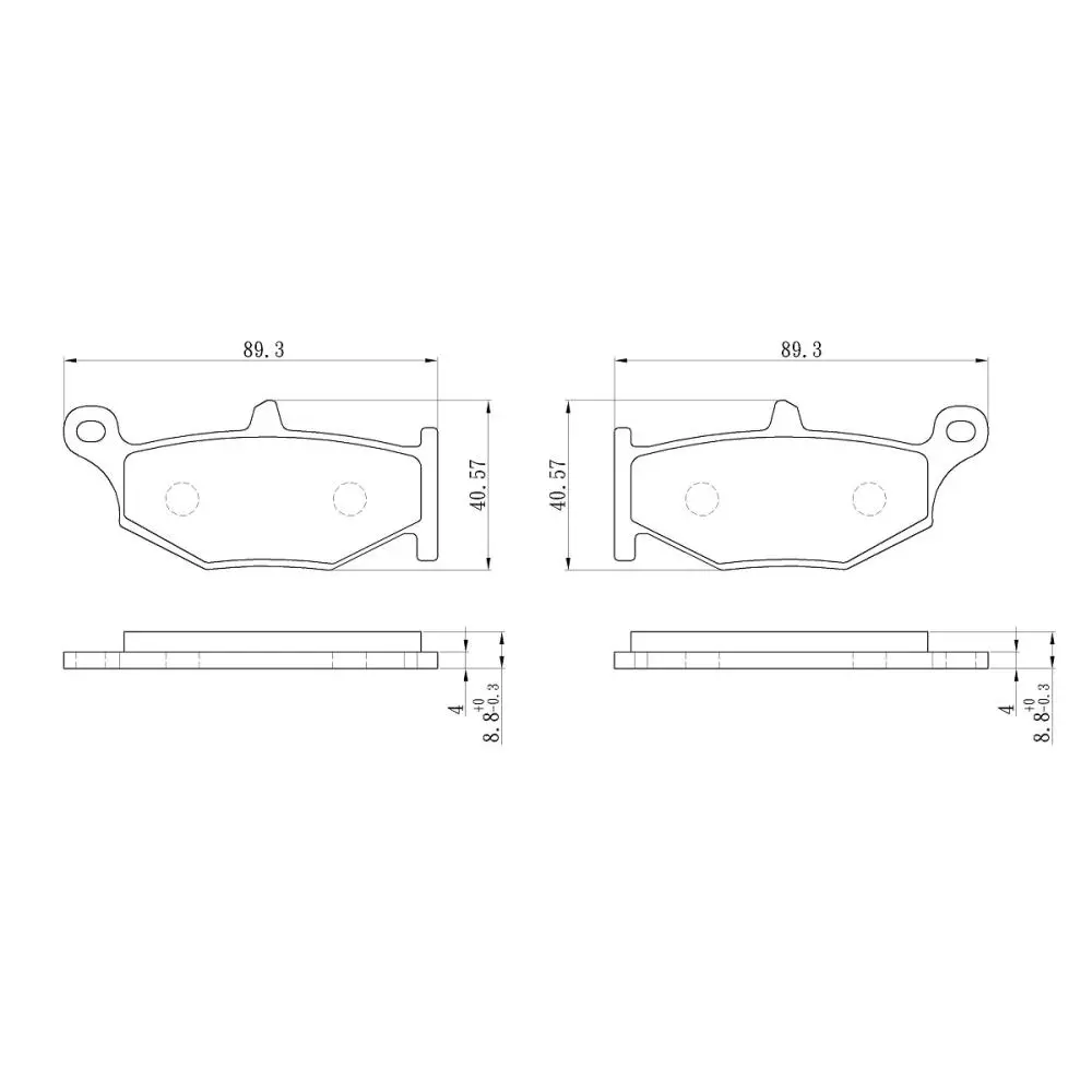 R90 Perftec 금속 소결 프론트 브레이크 패드