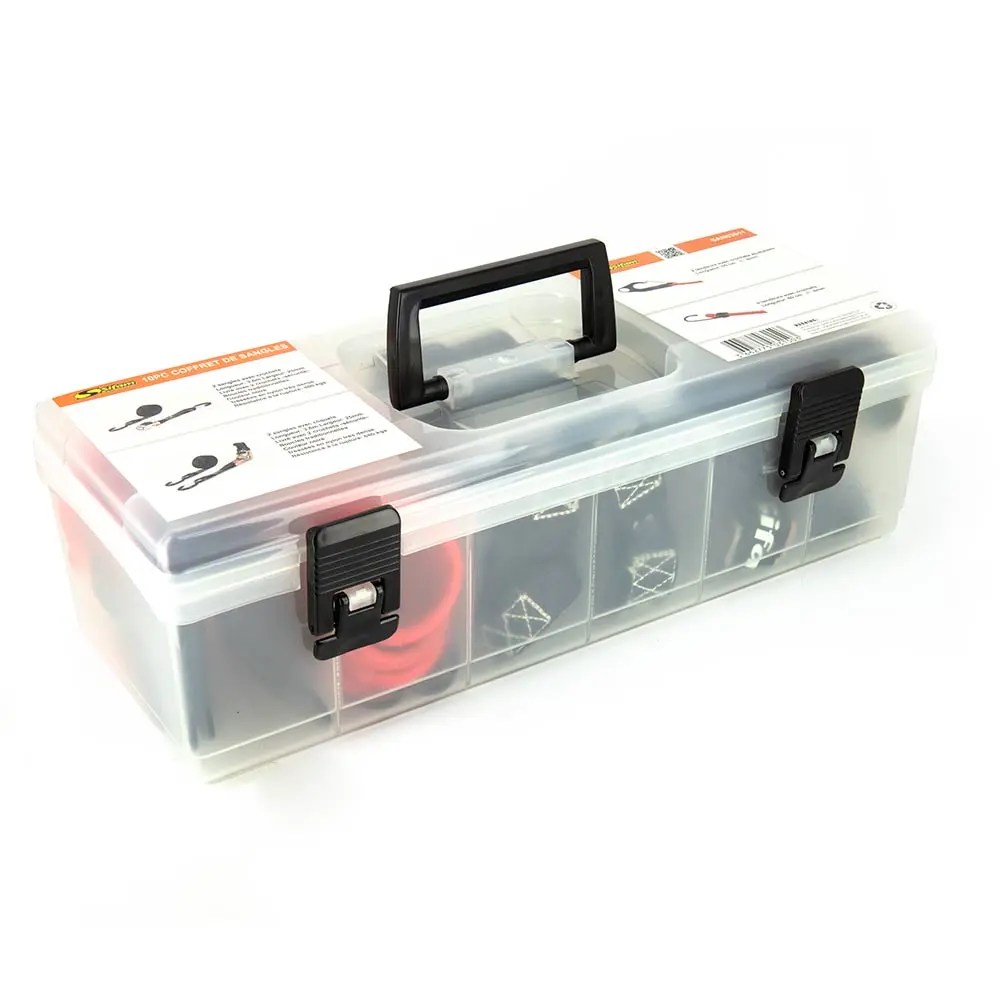 Coffret de 10 sangles Sifam avec crochets et cliquet