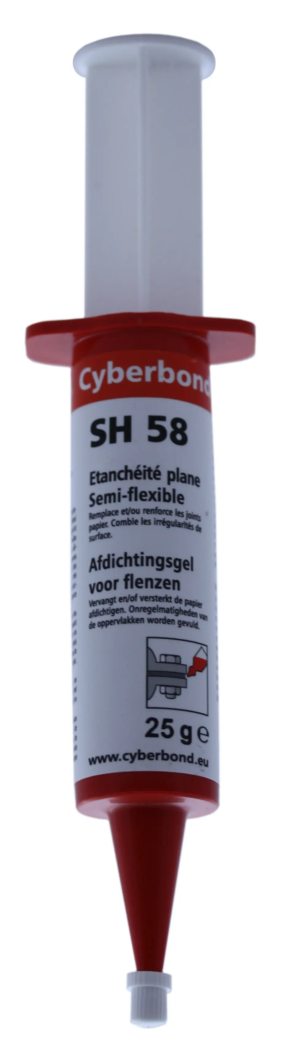 Seringue Gel Etanchéité SH58 CBF 25gr Spécial Plan de Joint