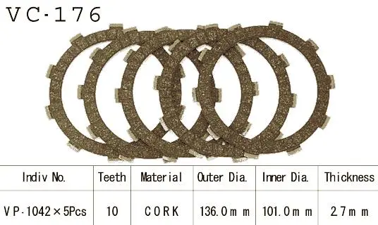 Kyoto Kit kytkinkenkälevyt TRX250 Fourtrax 1985/1987
