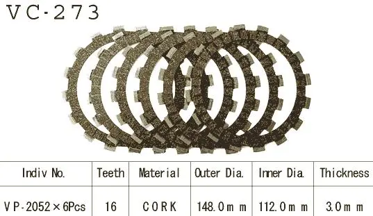 Kyoto YZ 250 J/K/L 1982/1984 离合器摩擦片套装