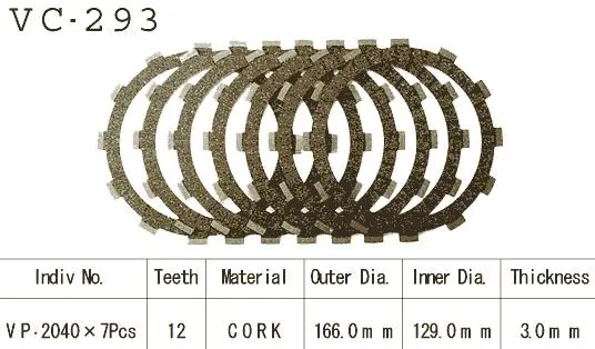 Kit Disques d'Embrayage Garnis Rd 500 Lc 1984/1986 Kyoto