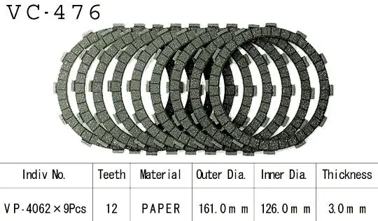 کیوٹو کاواساکی ننجا زیڈ ایکس-11 1993-1996 کلچ ڈسک سیٹ