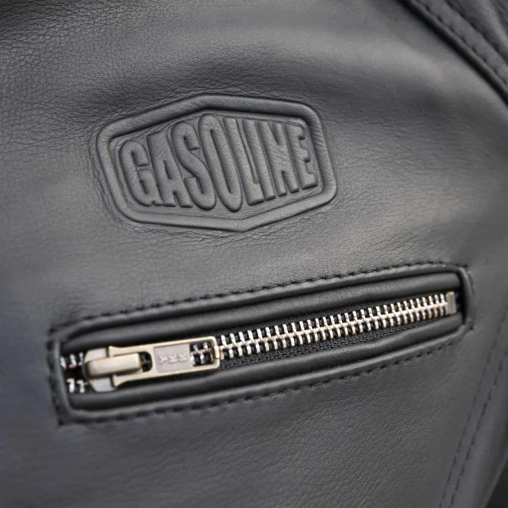 Gasoline ভিনটেজ লেডিজ লেদার জ্যাকেট — 3তম ভিউ