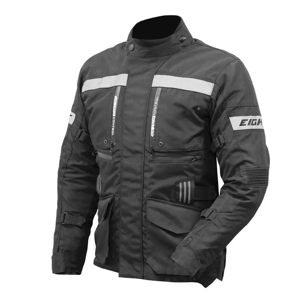 Veste moto Eight TREKK noire taille M