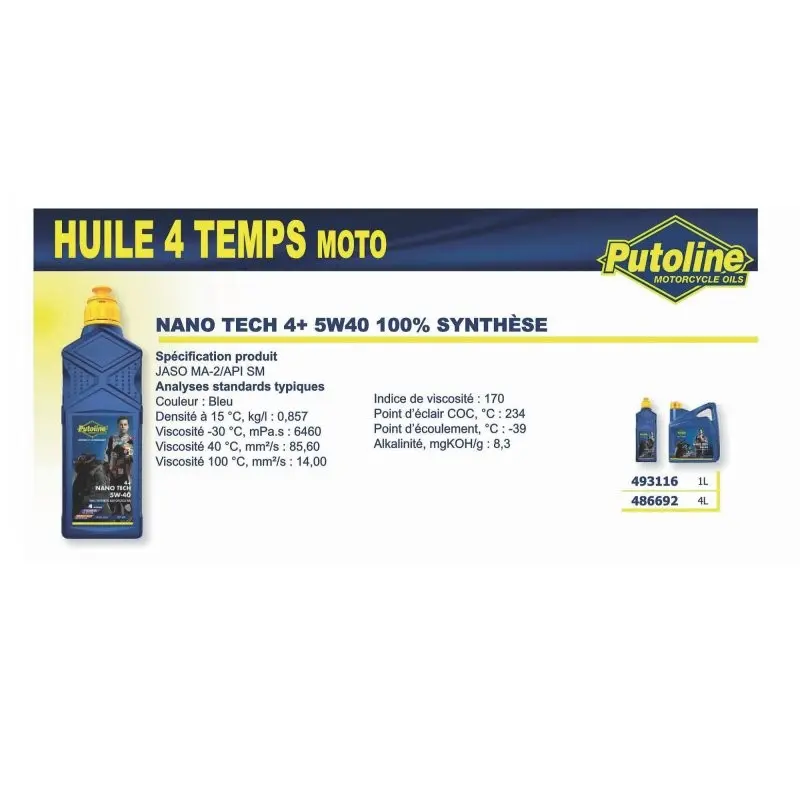 Motoröl Putoline N-TECH® PRO R+ 5W40 synthetisch 1L — Ansicht 6