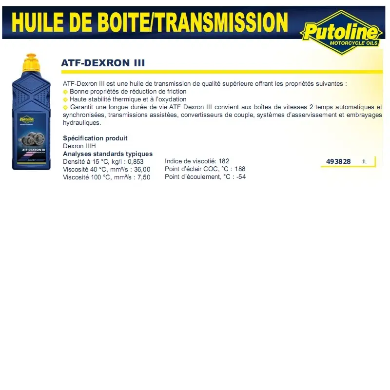 Getriebeöl Putoline ATF 2T/4T 1L 70021 — Ansicht 6