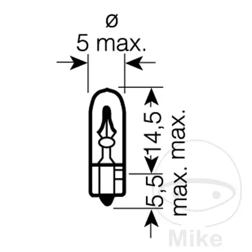 Glühlampe OSRAM W2X4,6D 12V 1,2W weiß Zählerbox mit 10 Stück — Ansicht 5