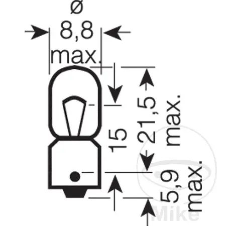 Osram 12V 4W Ba9s 표시등 전구 (x10) — 5번째 뷰