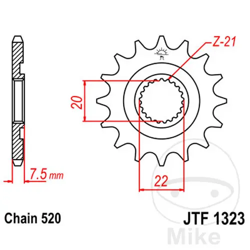 Přední řetězové kolo JT SPROCKETS