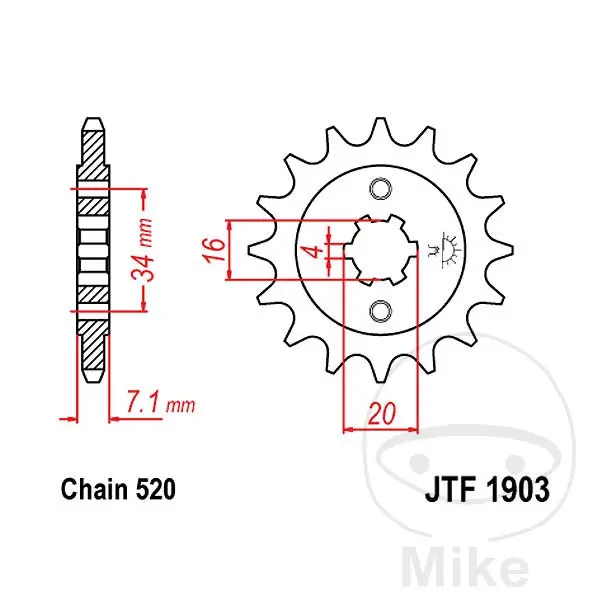 JT SPROCKETS 전륜 출력 피니언