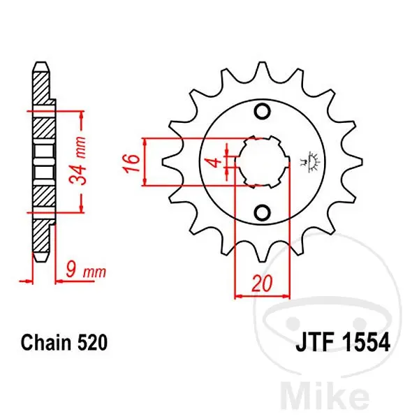 JT SPROCKETS Transmission Output Shaft Sprocket
