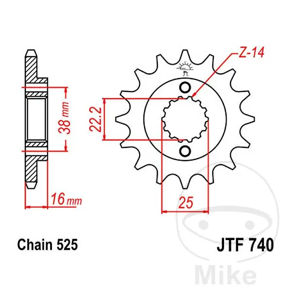 Ritzel vorne JT SPROCKETS