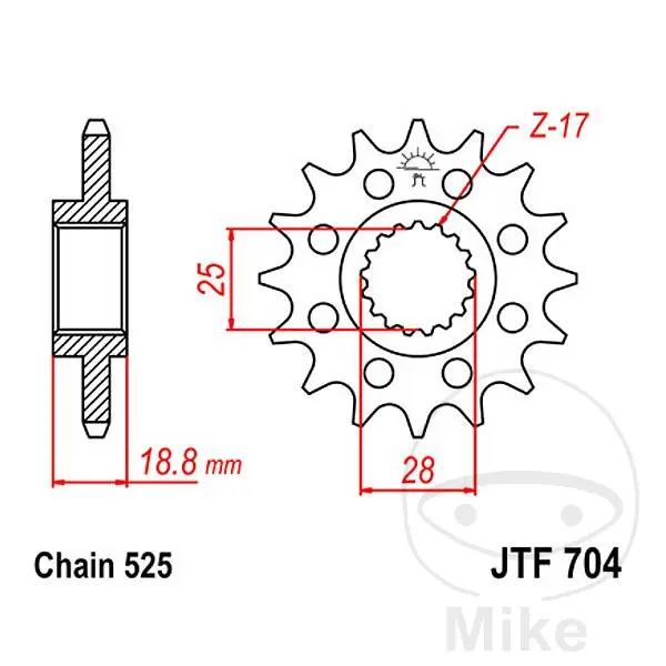 JT Sprockets 전면 스프로킷