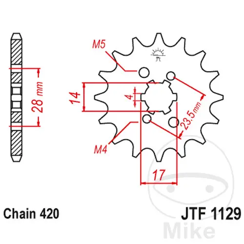 Μπροστινός οδοντωτός τροχός JT Sprockets