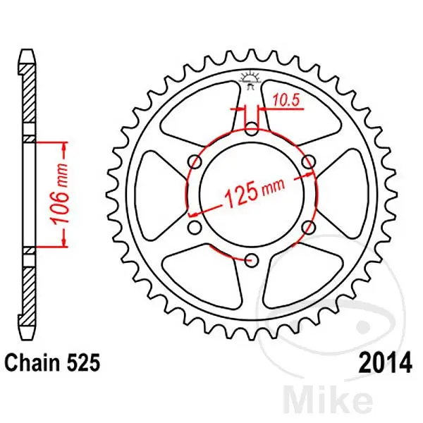 ترس خلفي فولاذي JT SPROCKETS