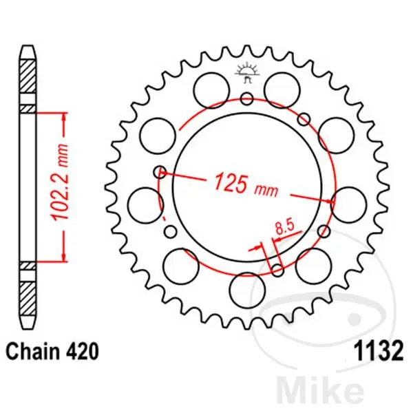 JT SPROCKETS 스틸 리어 스프로킷