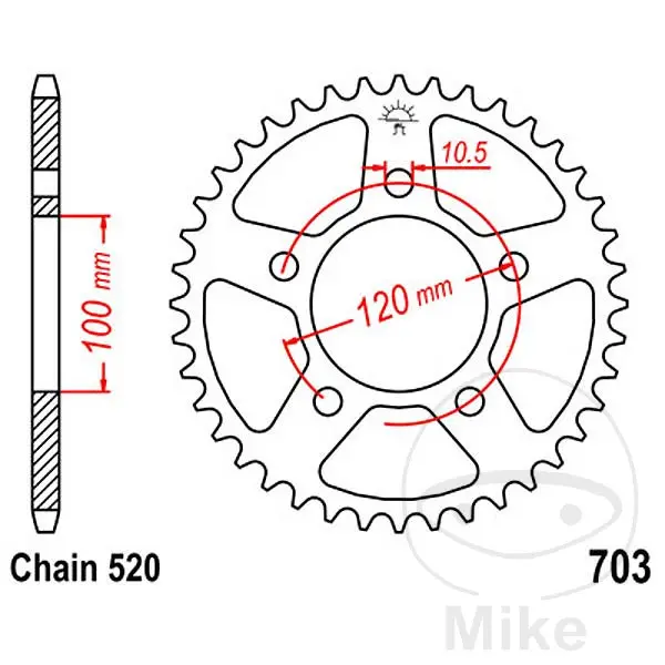 Kugghjul i stål JT Sprockets
