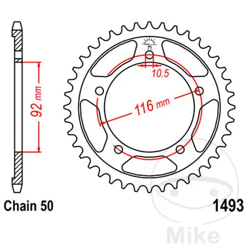 JT Sprockets 스틸 후면 스프로킷