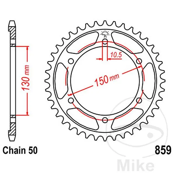 JT SPROCKETS اسٹیل ریئر سپروکٹ