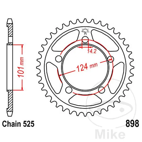 Couronne arrière acier JT SPROCKETS