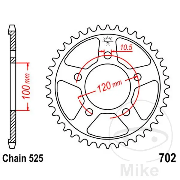 Couronne arrière acier JT Sprockets