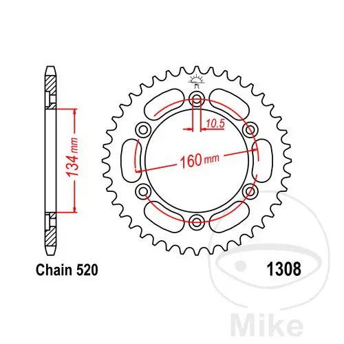 JT SPROCKETS 강철 리어 스프로킷