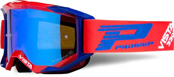 Hjelmvisir PROGRIP Vista Mirror 3303 Rød/Blå — vinkel 4