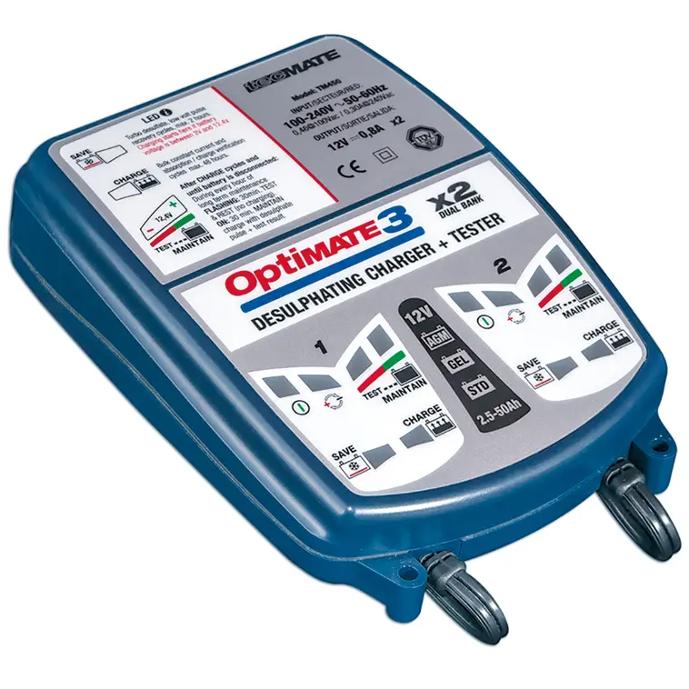 TECMATE Optimate 3 X2 Bank 12V 0.8A - TM 450 Pro — Ansicht 7