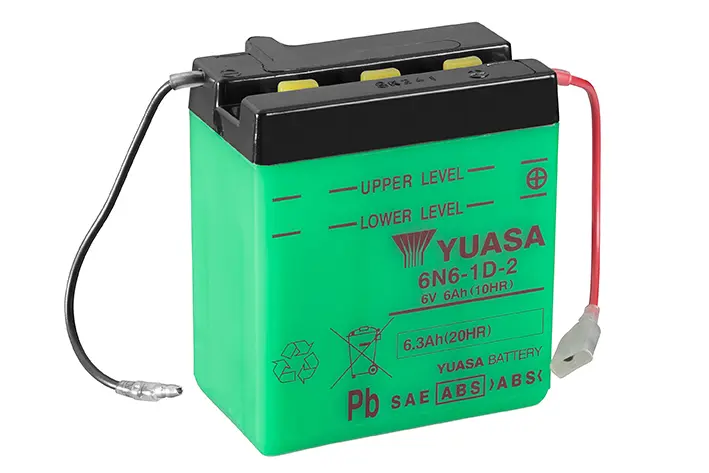 Yuasa 6N6-1D-2 Battery — view 6