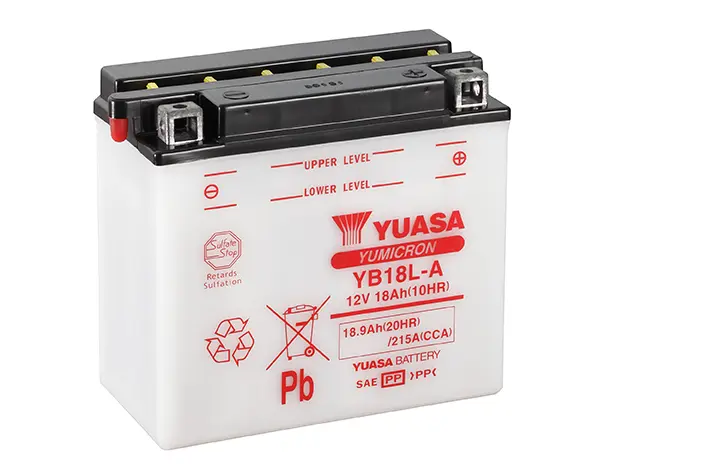 12V 18 Ah YB18L-A Yuasa yumicron konventionelle wartungsbedürftige Batterie (L180xB90xH162mm) — Ansicht 5