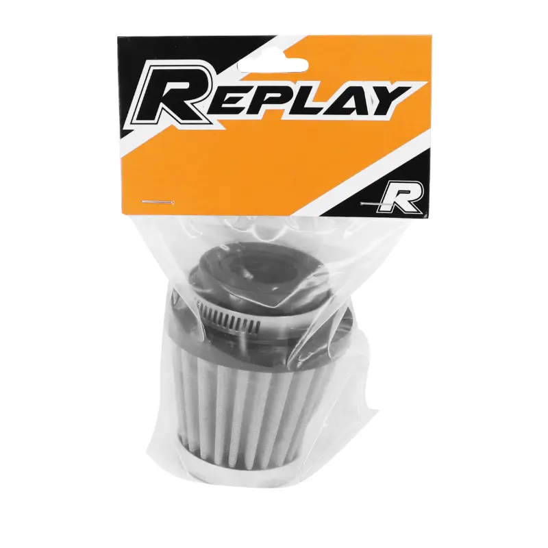 Replay KN سٹینلیس سٹیل کروم گرڈ سیدھی فکسنگ 28-35-44 ملی میٹر قطر ایئر فلٹر — 3 ویو
