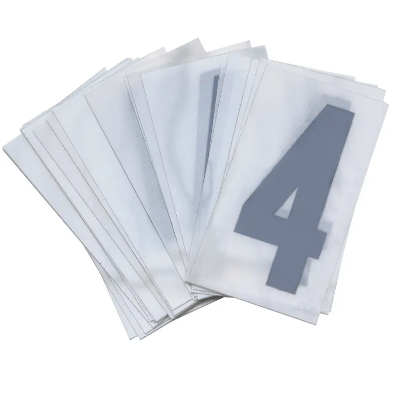 Chiffre plaque PVC moto-scooter 45 mm 4 (lot de 10)
